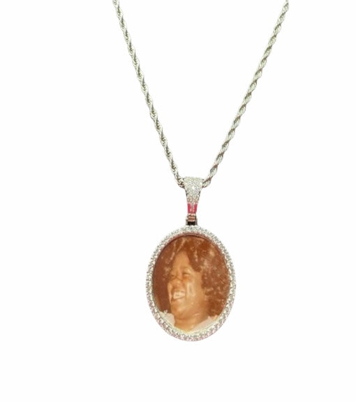 3 inch Circle Photo Pendant