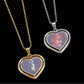 Double Face Heart Photo Necklace