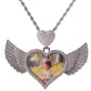 Double Heart Wing Memory Necklace