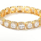 Square Cluster Tennis Bracelet