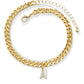 Initial Crystal Anklet