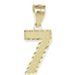 Custom 10 K Yellow Gold Single Number Pendant