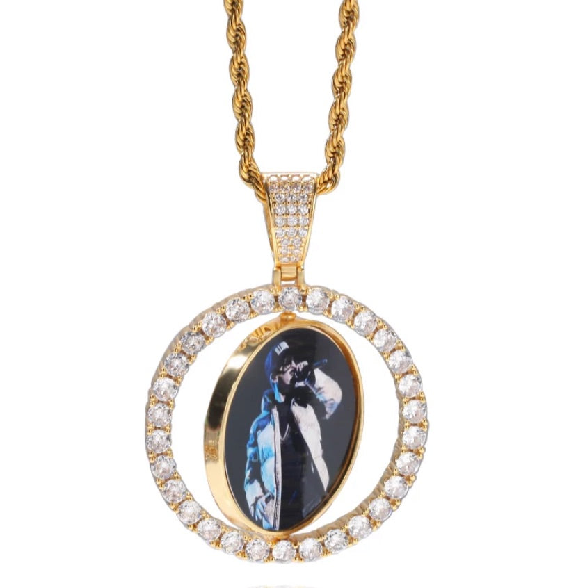Double Face Photo Necklace