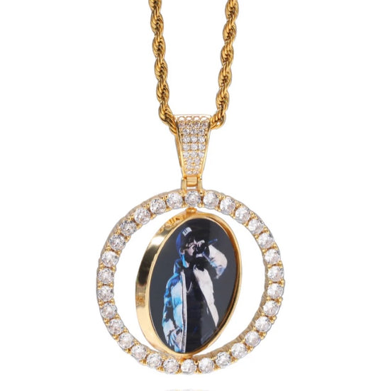 Double Face Photo Necklace