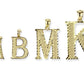 10K Yellow Gold Diamond Cut Initial Necklace