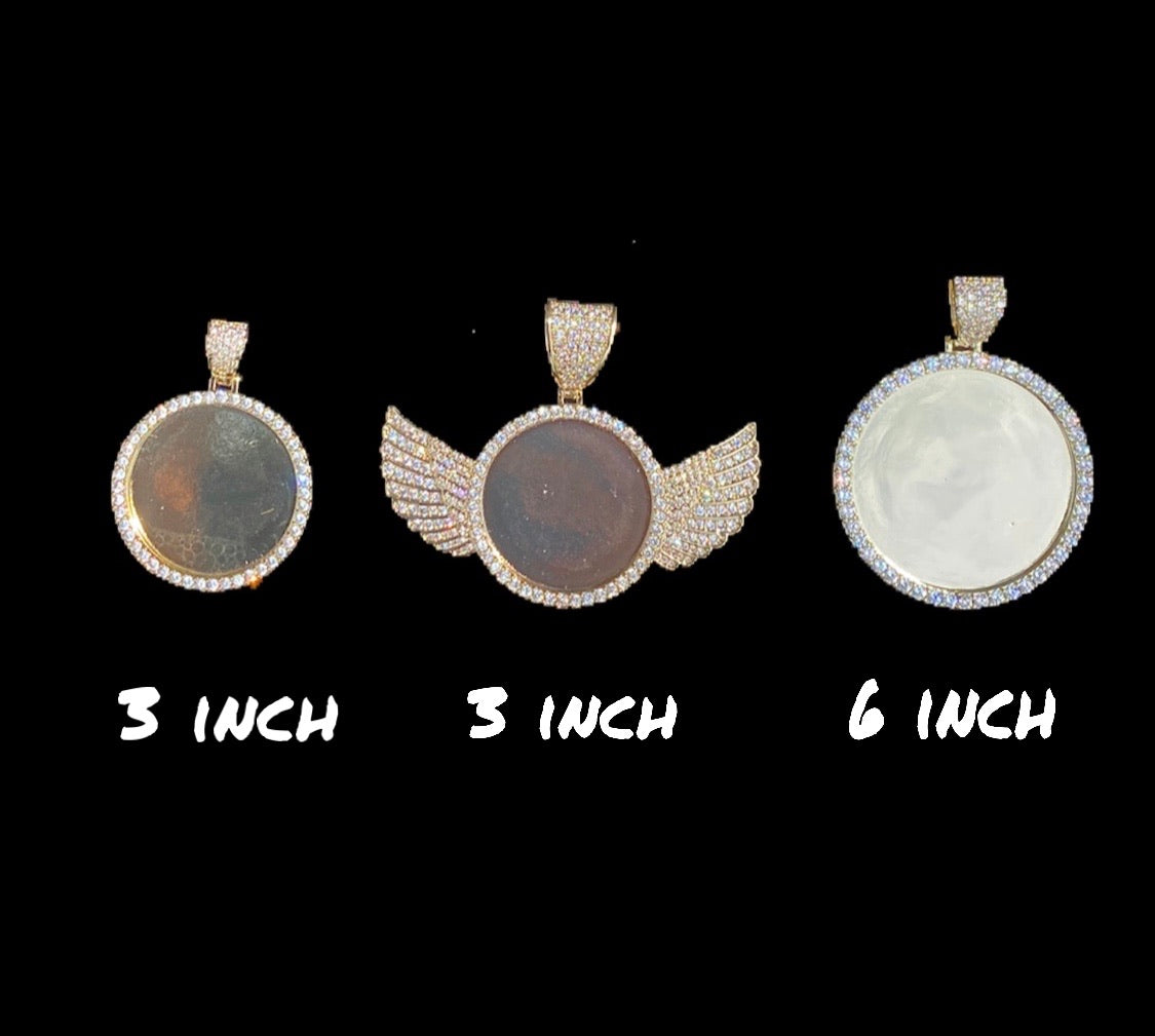 3 inch Circle Photo Pendant